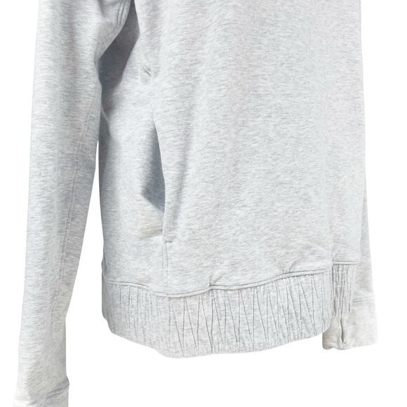 LULULEMON Stress Less Pullover in Heathered Core Ultra Light Grey Size 8 W3BF8S - Picture 4 of 9